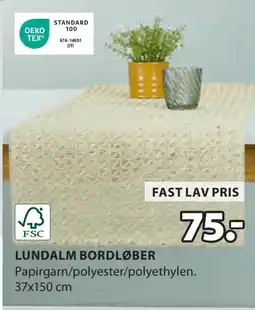 JYSK LUNDALM BORDLØBER tilbud