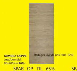 JYSK MIMOSA TÆPPE tilbud
