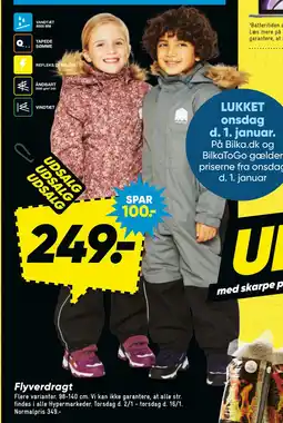 Bilka Flyverdragt tilbud