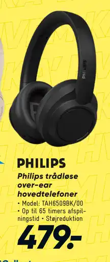 Bilka Philips trådløse over-ear hovedtelefoner tilbud