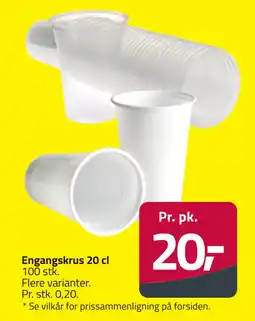 Fleggaard Engangskrus 20 cl tilbud