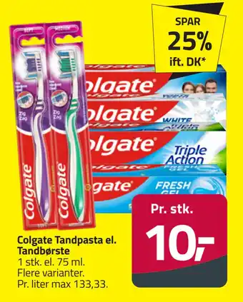 Fleggaard Colgate Tandpasta el. Tandbørste tilbud