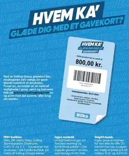 Bilka HVEM KA' GLÆDE DIG MED ET GAVEKORT? tilbud
