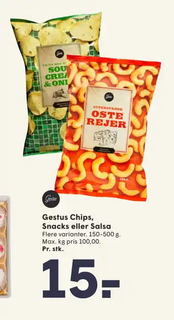 SPAR Gestus Chips, Snacks eller Salsa tilbud