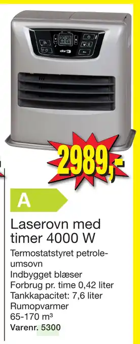 Harald Nyborg Laserovn med timer 4000 W tilbud