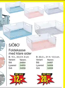 Foldekasse med klare sider