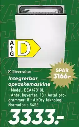 Bilka Integrerbar opvaskemaskine tilbud