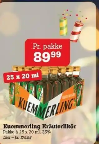 Poetzsch Padborg Kuemmerling Kräuterlikör tilbud