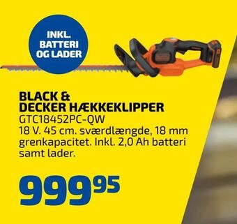 Davidsen Black & decker hækkeklipper tilbud