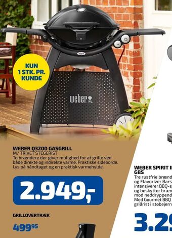 Davidsen Weber q3200 gasgrill tilbud