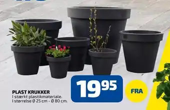 Plast krukker