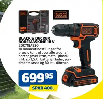 Davidsen Black & decker boremaskine 18 v tilbud