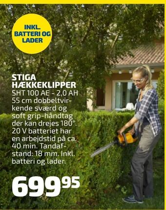 Davidsen Stiga hækkeklipper tilbud