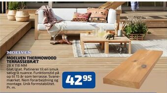 Davidsen Moelven thermowood terrassebræt tilbud
