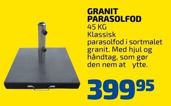 Davidsen Granit parasolfod tilbud