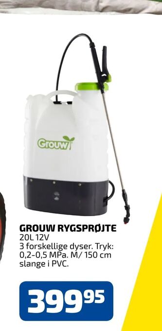 Davidsen Grouw rygsprøjte tilbud