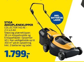 Davidsen Stiga akkuplæneklipper tilbud