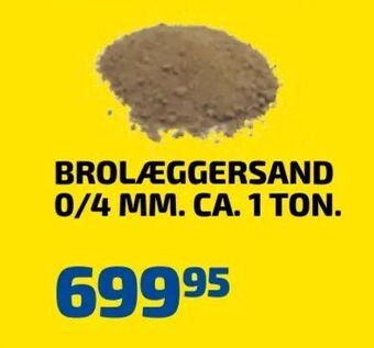 Davidsen Brolæggersand 0/4 mm. ca. 1 ton tilbud