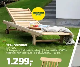 Davidsen Teak solvogn tilbud