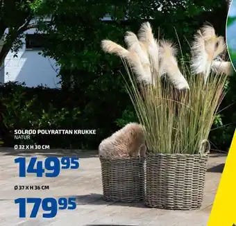 Solrød polyrattan krukke