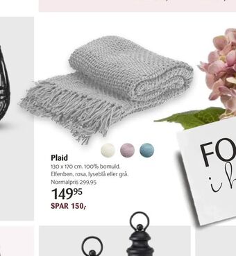 Kop & Kande Plaid tilbud