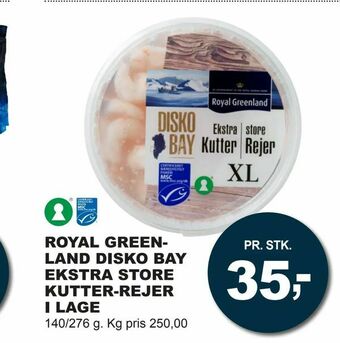 Let-Køb Royal greenland disko bay ekstra store kutter-rejer i lage tilbud