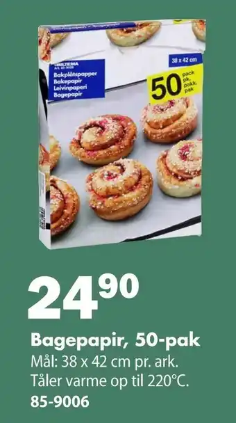Biltema Bagepapir, 50-pak tilbud
