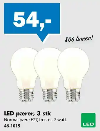 Biltema LED pærer, 3 stk tilbud