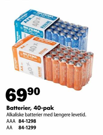 Batterier, 40-pak