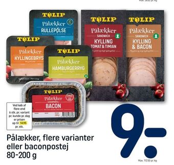 REMA 1000 Pålækker, flere varianter eller baconpostej tilbud