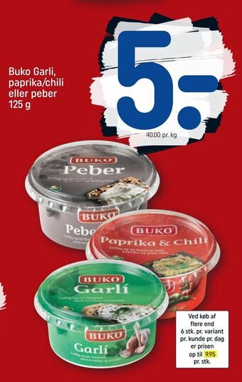 REMA 1000 Buko Garli, paprika/chili eller peber tilbud