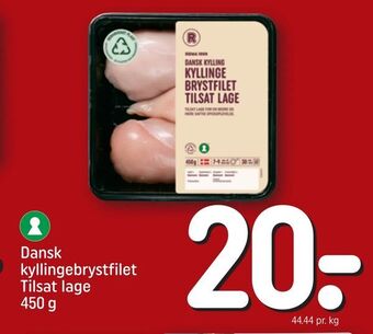 REMA 1000 Dansk kyllingebrystfilet Tilsat lage tilbud