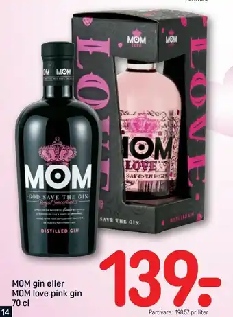 MOM gin eller MOM love pink gin