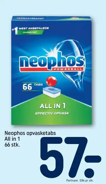 REMA 1000 Neophos opvasketabs All in 1 tilbud