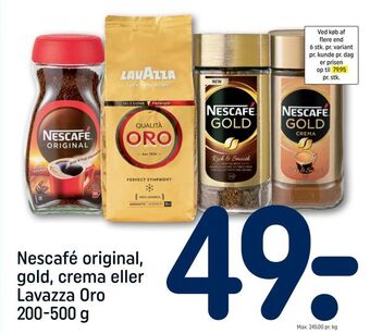 REMA 1000 Nescafé original, gold, crema eller Lavazza Oro tilbud