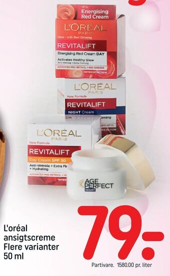REMA 1000 L'oréal ansigtscreme tilbud