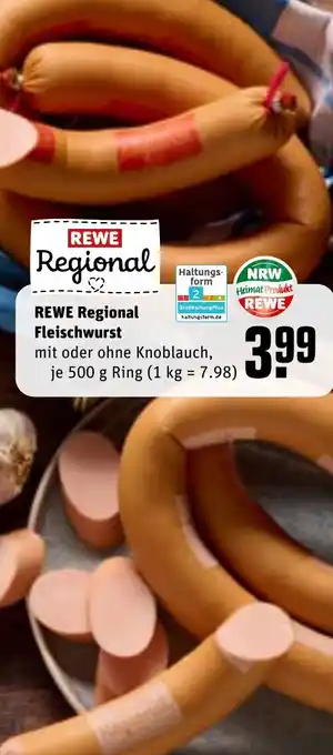 REWE Rewe regional fleischwurst tilbud