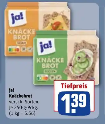 REWE JA! Knäckebrot tilbud