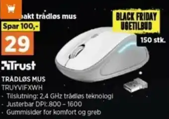 Power Trådløse MUS TRUYVIFXWH tilbud