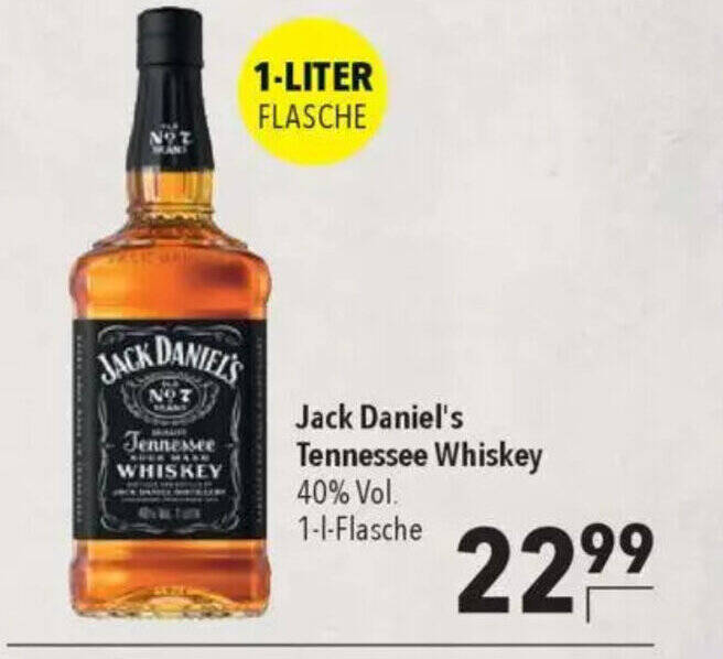 Daniel's Tennessee Jack Daniels Rewe Angebot Tennessee - Main Image