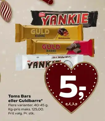 Coop 365 Toms Bars eller Guldbarre tilbud