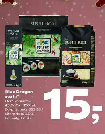 Coop 365 Blue Dragon sushi tilbud