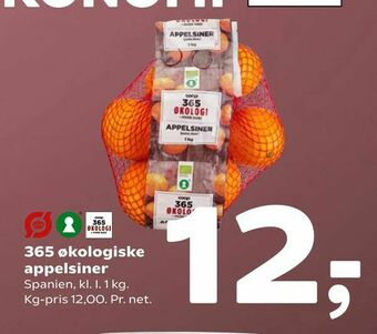 Coop 365 365 økologiske appelsiner tilbud