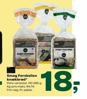 Coop 365 Smag Forskellen knækbrød tilbud