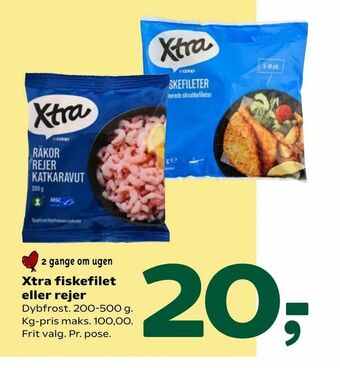 Coop 365 Xtra fiskefilet eller rejer tilbud