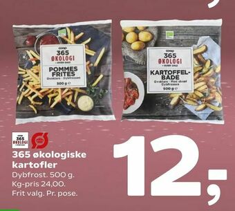 Coop 365 365 økologiske kartofler tilbud