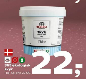 Coop 365 365 økologisk skyr tilbud