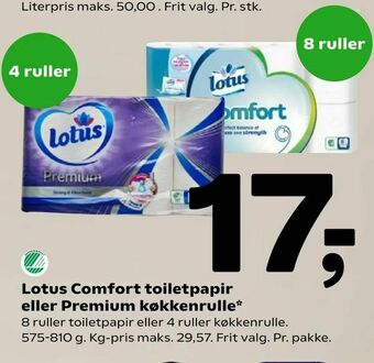 Coop 365 Lotus Comfort toiletpapir eller Premium køkkenrulle tilbud