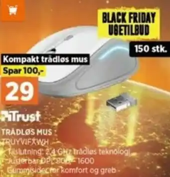 Power Trådløs Mus TRUYVIFXWH tilbud
