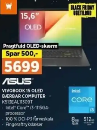 Power VivoBook 15 OLED Bærbar Computer K513EAL11309T tilbud
